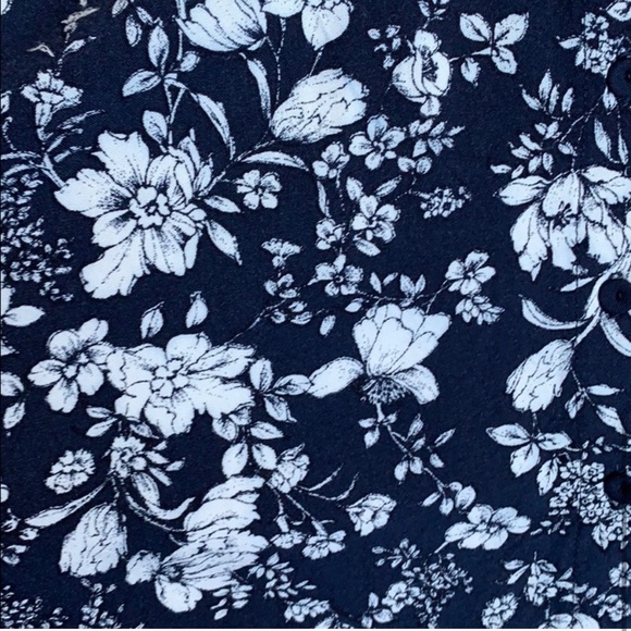 Navy Blue Floral Square Neck size Medium - Picture 15 of 16